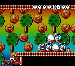 In-game screen of the game Super James Pond on Nintendo Super NES
