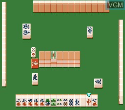 In-game screen of the game Super Mahjong Taikai on Nintendo Super NES