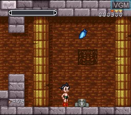 In-game screen of the game Tetsuwan Atom on Nintendo Super NES