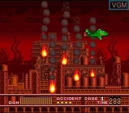 In-game screen of the game Thunderbirds - Kokusai Kyuujotai Juudou Seyo!! on Nintendo Super NES