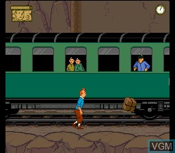 In-game screen of the game Tintin in Tibet on Nintendo Super NES