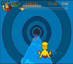 In-game screen of the game Virtual Bart on Nintendo Super NES