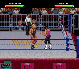In-game screen of the game WWF Raw on Nintendo Super NES