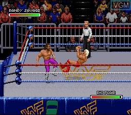 In-game screen of the game WWF Royal Rumble on Nintendo Super NES