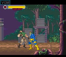 In-game screen of the game X-Men - Mutant Apocalypse on Nintendo Super NES