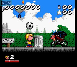 In-game screen of the game Marko's Magic Football on Nintendo Super NES