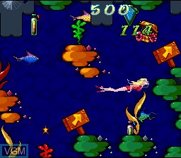 In-game screen of the game Barbie Vacation Adventure on Nintendo Super NES