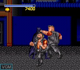 In-game screen of the game Batman on Nintendo Super NES