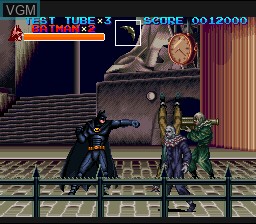 In-game screen of the game Batman Returns on Nintendo Super NES