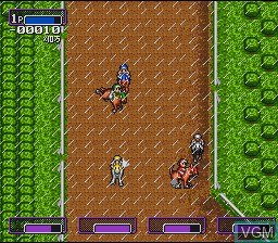 In-game screen of the game Battle Jockey on Nintendo Super NES