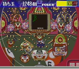 In-game screen of the game Let's Pachinko Nante Gindama 4 on Nintendo Super NES
