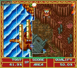 In-game screen of the game Cacoma Knight in Bizyland on Nintendo Super NES
