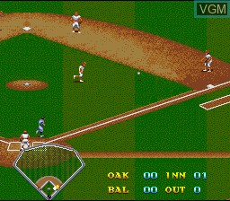 In-game screen of the game Cal Ripken Jr. Baseball on Nintendo Super NES