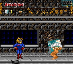 In-game screen of the game Captain Novolin on Nintendo Super NES