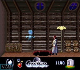 In-game screen of the game Casper on Nintendo Super NES