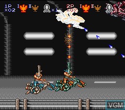 In-game screen of the game Contra III - The Alien Wars on Nintendo Super NES