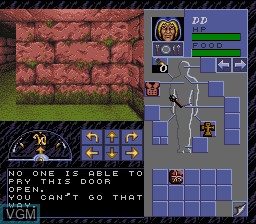 In-game screen of the game Advanced Dungeons & Dragons - Eye of the Beholder on Nintendo Super NES