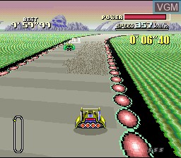 In-game screen of the game F-Zero on Nintendo Super NES
