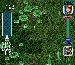 In-game screen of the game Fishing Koushien on Nintendo Super NES