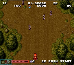 In-game screen of the game Gekitotsu Dangan Jidousha Kessen - Battle Mobile on Nintendo Super NES