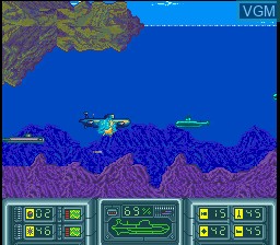In-game screen of the game Hunt for Red October, The on Nintendo Super NES