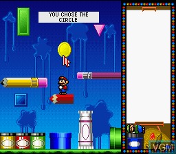 In-game screen of the game Mario's Early Years - Preschool Fun on Nintendo Super NES