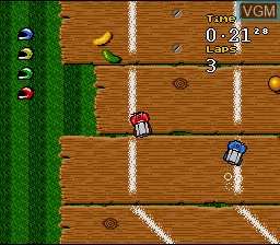 In-game screen of the game Micro Machines 2 - Turbo Tournament on Nintendo Super NES