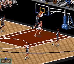 In-game screen of the game NBA Live 96 on Nintendo Super NES