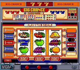 In-game screen of the game Pachi-Slot Monogatari - Universal Special on Nintendo Super NES