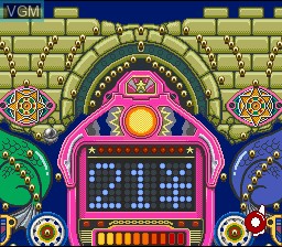 In-game screen of the game Pachinko Tetsujin - Shichiban Shoubu on Nintendo Super NES