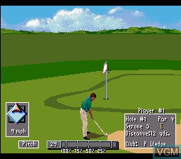 In-game screen of the game PGA Tour 96 on Nintendo Super NES