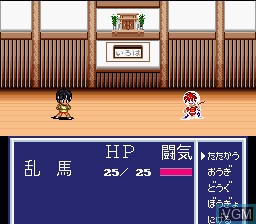 In-game screen of the game Ranma 1/2 - Akanekodan Teki Hihou on Nintendo Super NES