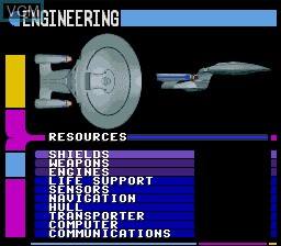 In-game screen of the game Star Trek - The Next Generation - Future's Past on Nintendo Super NES