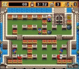 In-game screen of the game Super Bomberman 2 on Nintendo Super NES