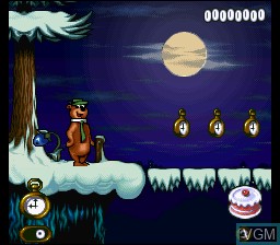 In-game screen of the game Adventures of Yogi Bear on Nintendo Super NES