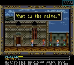 In-game screen of the game Ys III - Wanderers from Ys on Nintendo Super NES
