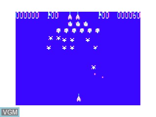 In-game screen of the game Beam Galaxian on Bandai Super Vision 8000