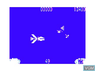 In-game screen of the game PacPacBird on Bandai Super Vision 8000