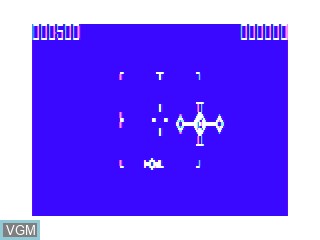 In-game screen of the game Space Fire on Bandai Super Vision 8000