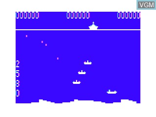 In-game screen of the game Submarine on Bandai Super Vision 8000