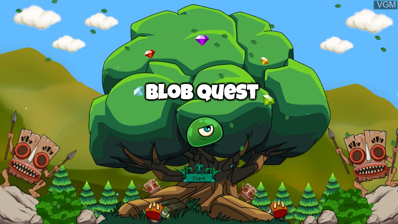 Title screen of the game Blob Quest on Switch