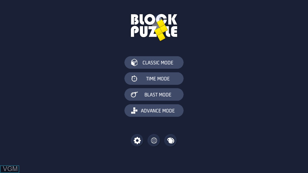 Title screen of the game Block Puzzle on Switch