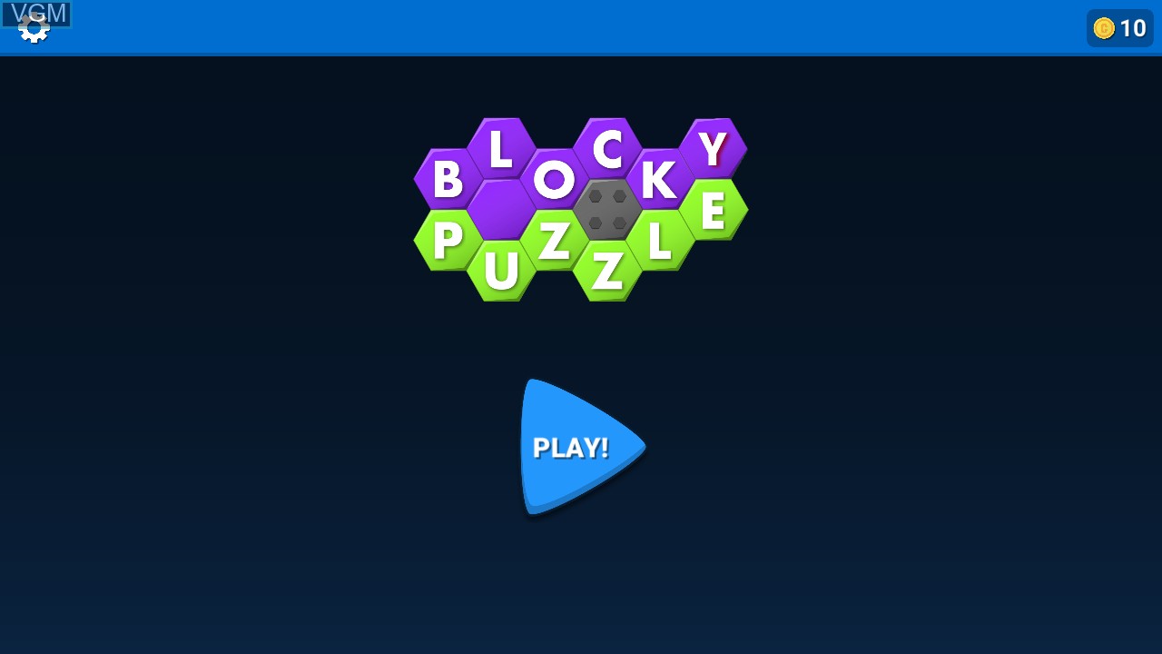Title screen of the game Blocky Puzzle on Switch