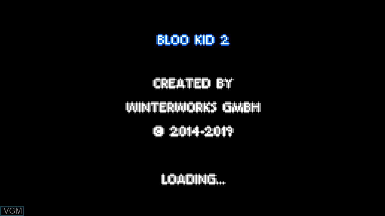Title screen of the game Bloo Kid 2 on Switch