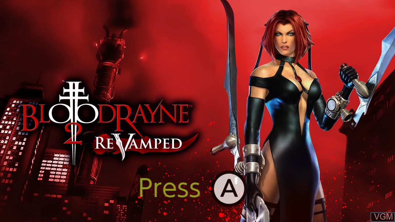 Title screen of the game BloodRayne 2 ReVamped on Switch