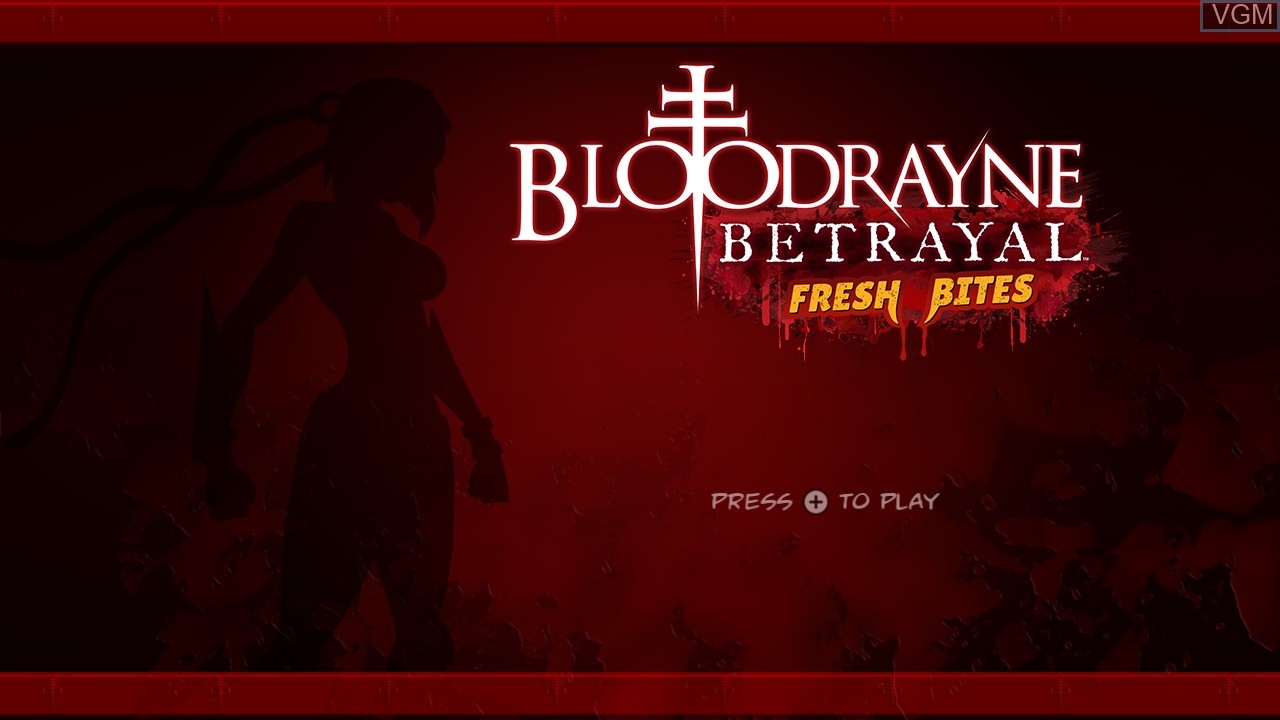 Title screen of the game BloodRayne Betrayal - Fresh Bites on Switch