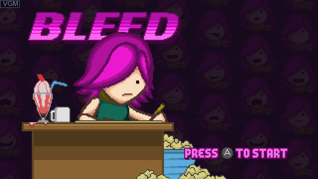 Menu screen of the game BLEED Complete Bundle on Switch