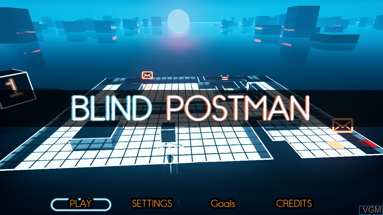 Menu screen of the game Blind Postman on Switch