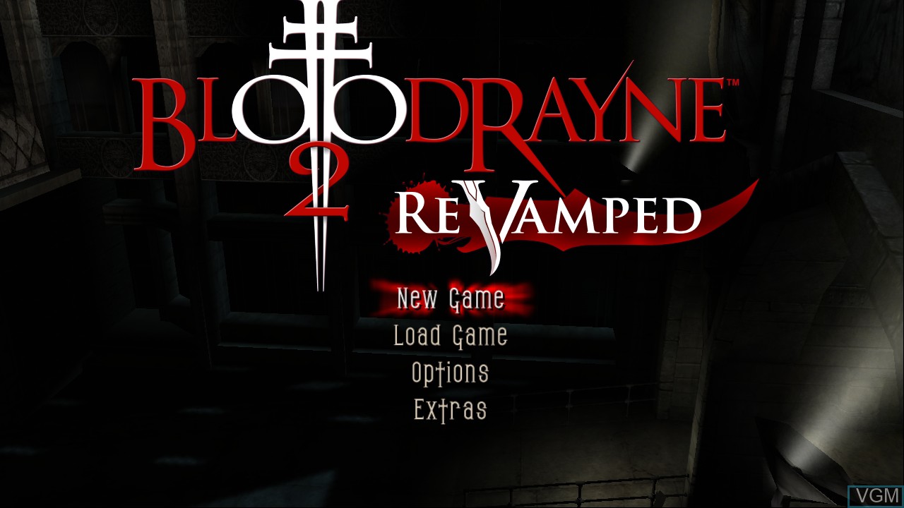 Menu screen of the game BloodRayne 2 ReVamped on Switch