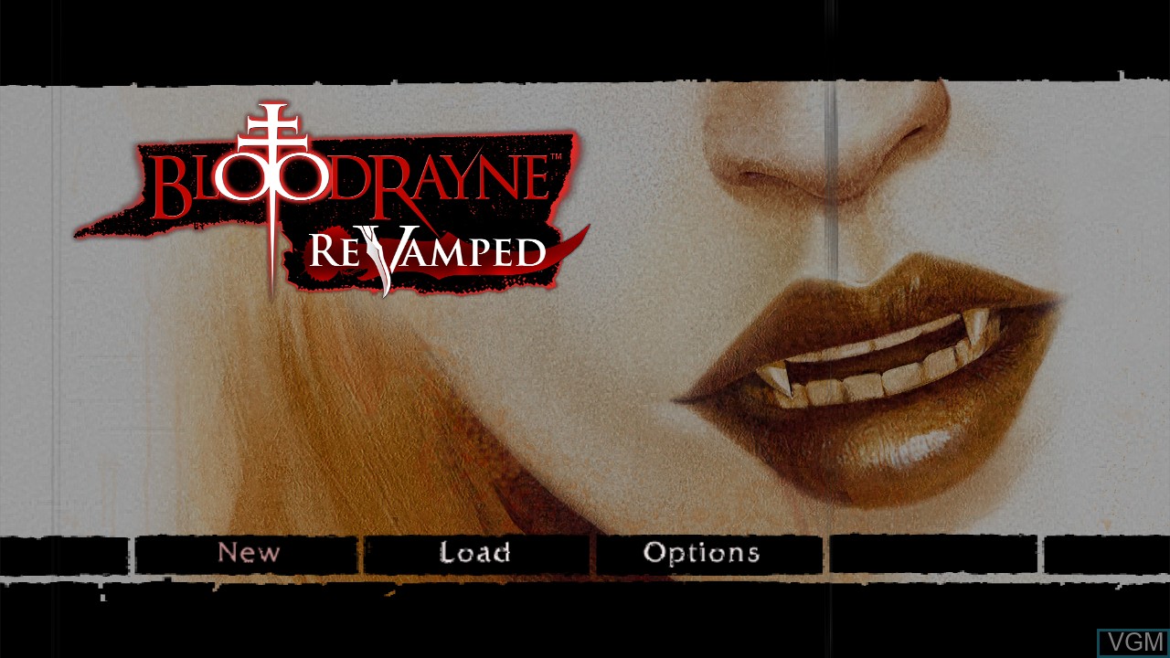 Menu screen of the game BloodRayne ReVamped on Switch